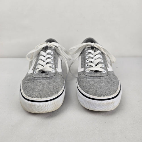 Vans Old Skool Grey Canvas Sneakers Size 8
