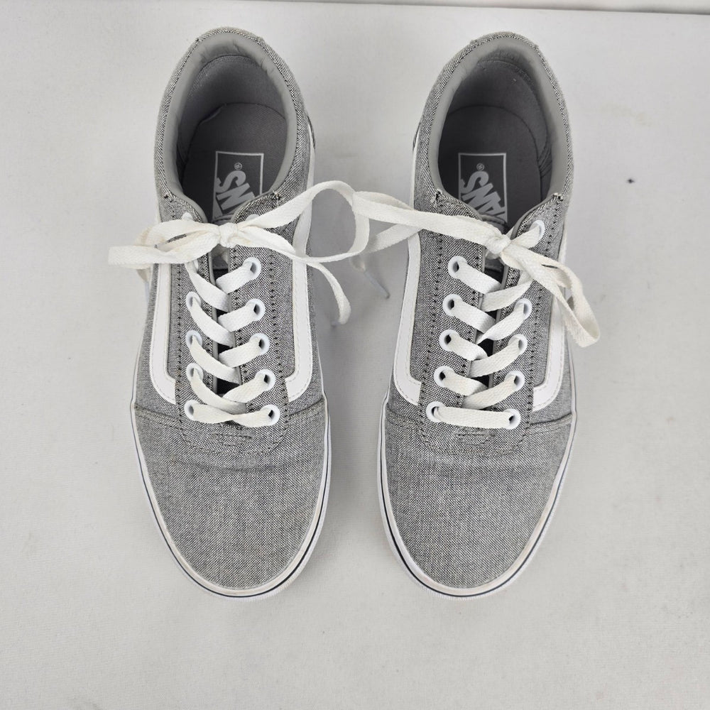 Vans Old Skool Grey Canvas Sneakers Size 8