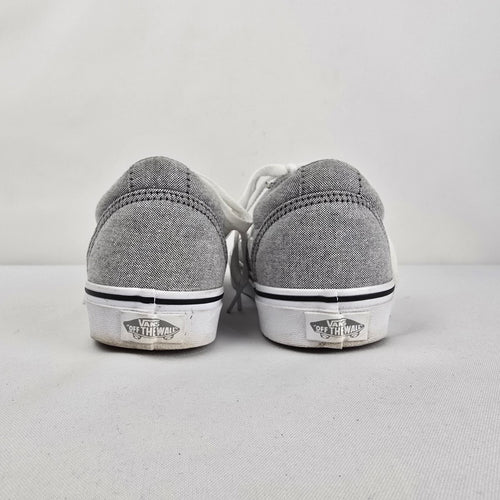 Vans Old Skool Grey Canvas Sneakers Size 8