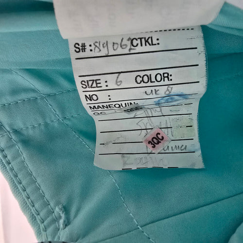 Morilee Madeline Gardner Aqua Beaded Strapless Ball Gown Grad Dress Size 6