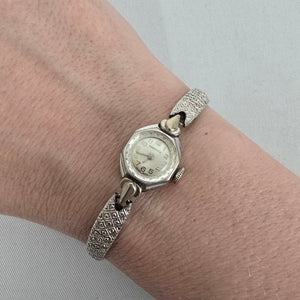 Caravelle Swiss Made 1/20th 12k Gold Silver Tone Vintage Wristwatch