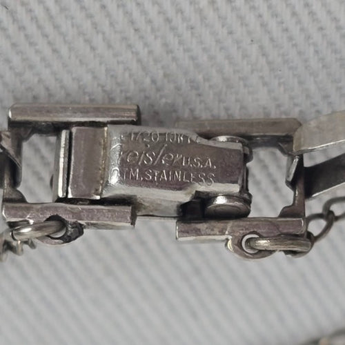 Caravelle Swiss Made 1/20th 12k Gold Silver Tone Vintage Wristwatch