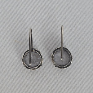 Silpada Sterling Silver Round Clear Cubic Zirconia Hook Earrings