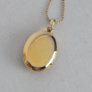 Vintage D'Orlan Buried Treasure Locket Necklace 22kt Gold Plated, Multicolor Swarovski Crystals