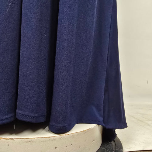 Jessica Navy Beaded Halter Evening Gown Maxi Dress Size 16