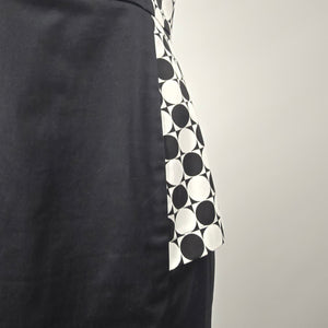 MARA Black White Geometric Sheath Dress Size 8 Made in Canada