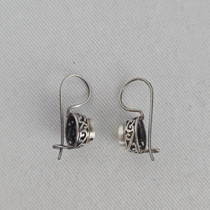 Sterling Silver Peridot Green Gemstone Drop Earrings