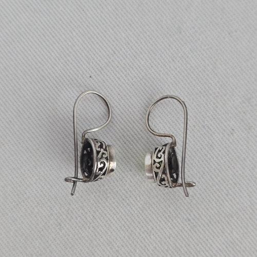 Sterling Silver Peridot Green Gemstone Drop Earrings