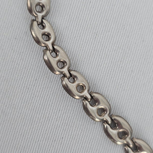 AG 925 Sterling Silver Puffed Mariner Link Bracelet