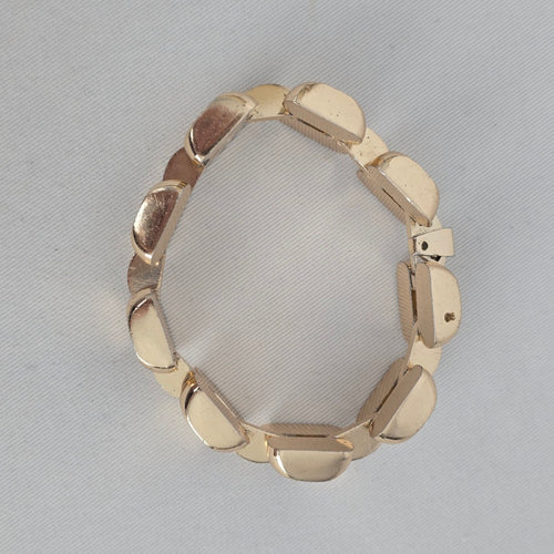 Vintage Gold Tone Geometric Link Bracelet