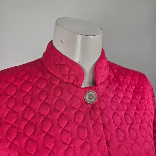 Vintage Molyclaire Pink Quilted Housecoat Dressing Gown Canada Size M