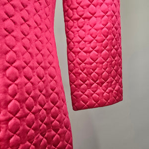 Vintage Molyclaire Pink Quilted Housecoat Dressing Gown Canada Size M