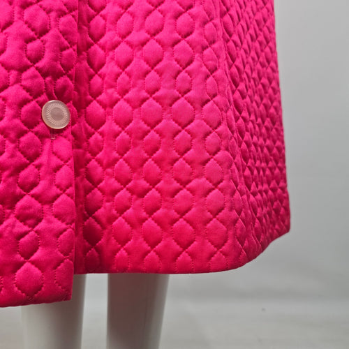 Vintage Molyclaire Pink Quilted Housecoat Dressing Gown Canada Size M
