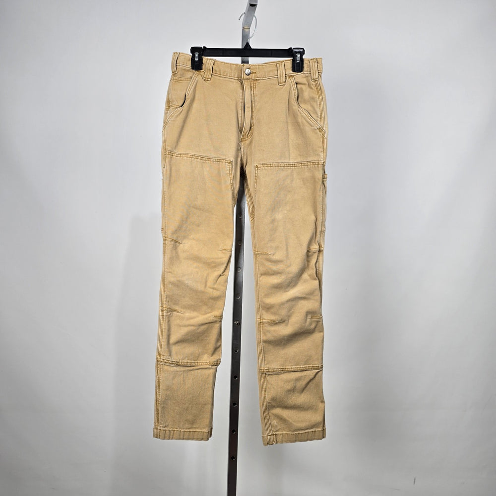 Carhartt Relaxed Fit Double Knee Pants Khaki Canvas Size 32x32