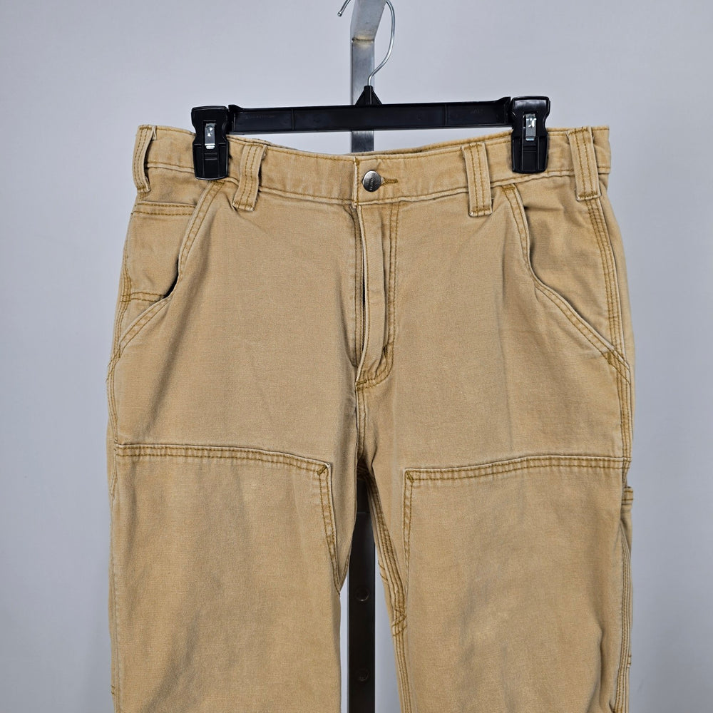 Carhartt Relaxed Fit Double Knee Pants Khaki Canvas Size 32x32