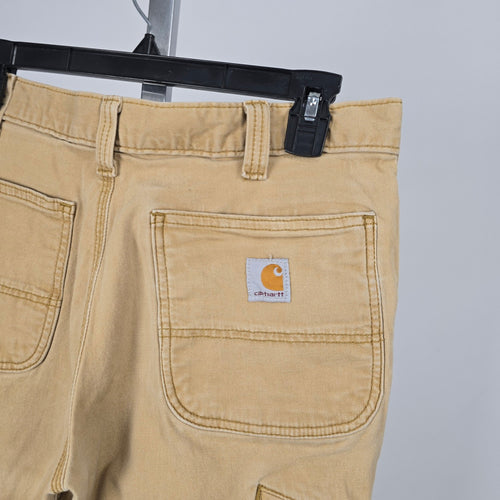 Carhartt Relaxed Fit Double Knee Pants Khaki Canvas Size 32x32