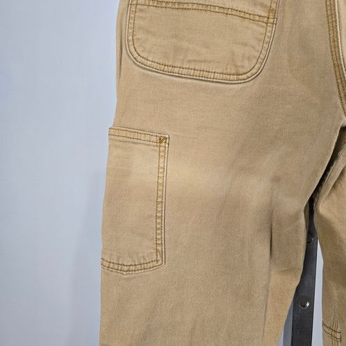 Carhartt Relaxed Fit Double Knee Pants Khaki Canvas Size 32x32