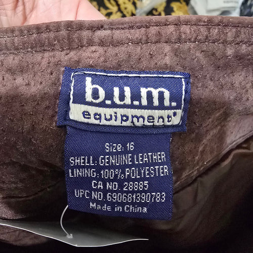 Vintage BUM Equipment Brown Genuine Suede Leather Bootcut Pants Size 16
