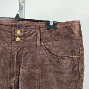 Vintage BUM Equipment Brown Genuine Suede Leather Bootcut Pants Size 16
