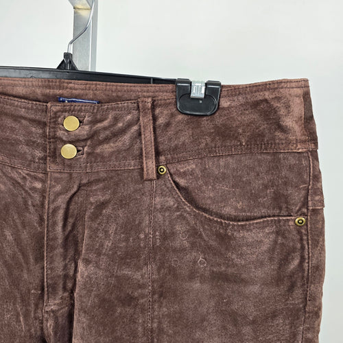 Vintage BUM Equipment Brown Genuine Suede Leather Bootcut Pants Size 16
