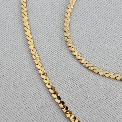 Vintage Clear Fluted Heart Pendant Necklace Gold Tone Chain Large Statement