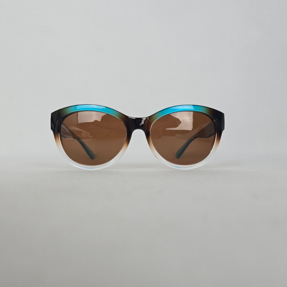 Panama Jack Polarized OP0322 Brown Teal Ombre Butterfly Sunglasses
