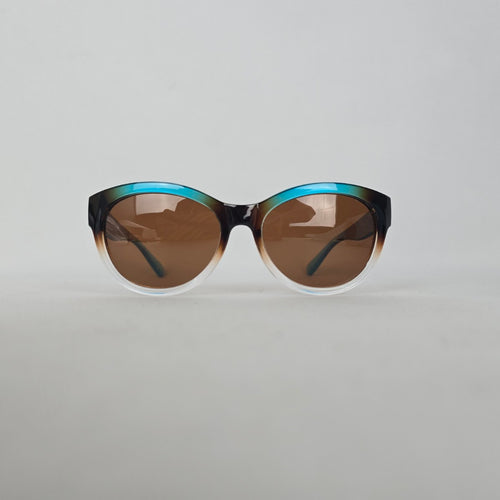 Panama Jack Polarized OP0322 Brown Teal Ombre Butterfly Sunglasses