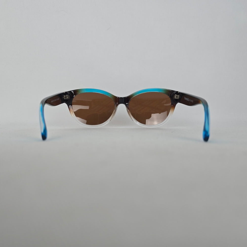 Panama Jack Polarized OP0322 Brown Teal Ombre Butterfly Sunglasses