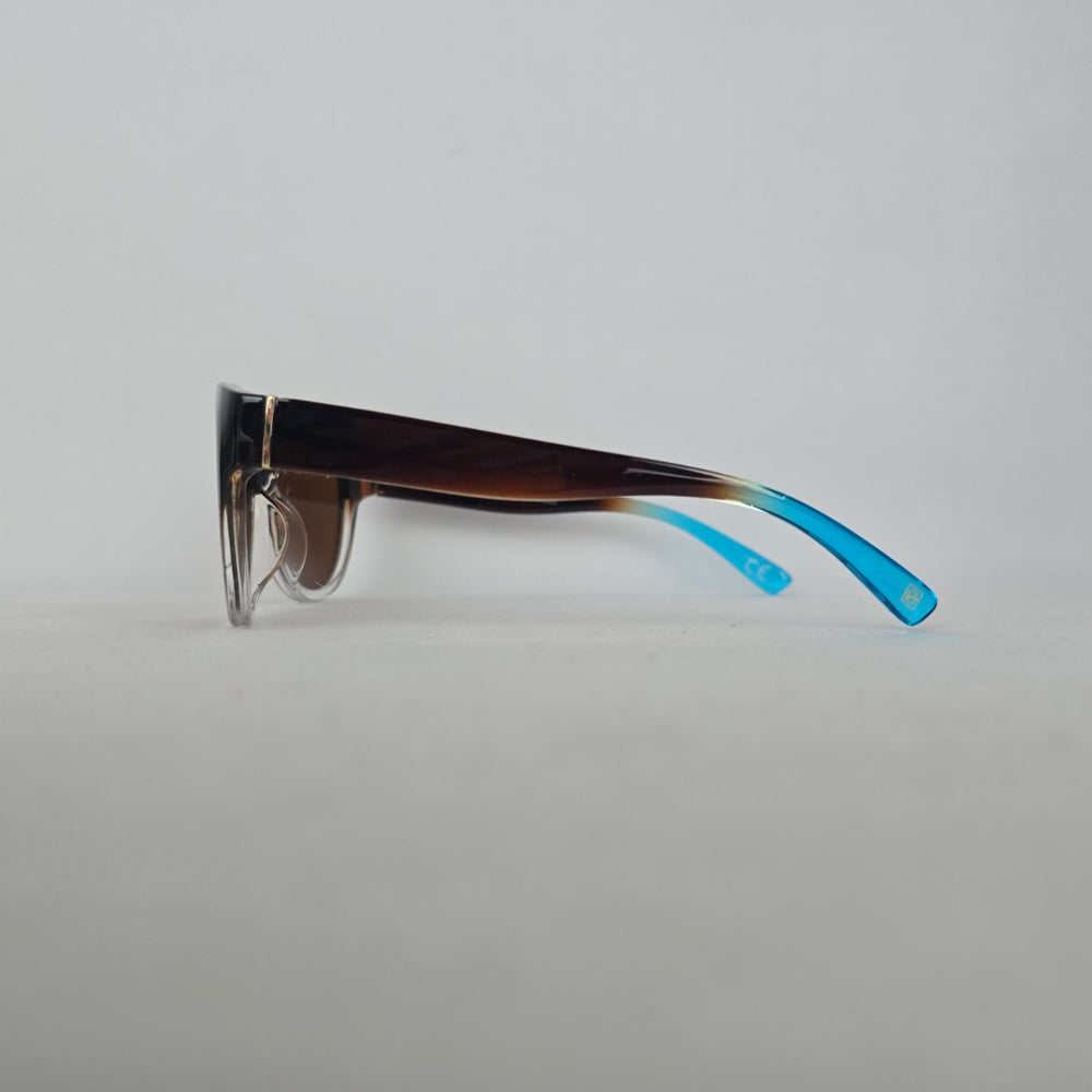 Panama Jack Polarized OP0322 Brown Teal Ombre Butterfly Sunglasses