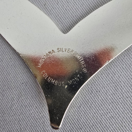 Vintage Montana Silversmiths Western Chevron Bib Necklace Two Tone Gold Silver 17"