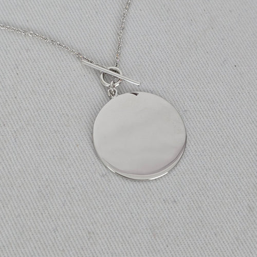 Rare Melanie Auld x Cara Jourdan (CJxMA) Silver Disc Toggle Necklace