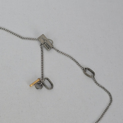 Vintage Anne-Marie Chagnon Multi-Strand Statement Necklace with Amber Resin Pendant