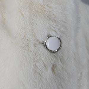Vintage Tissavel France Ivory Faux Fur Swing Coat Sterling Stall Winnipeg Size M/L