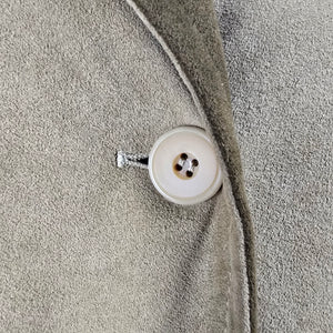Sterling Stall Women's Beige Faux Suede Long Coat Jacket Size M/L