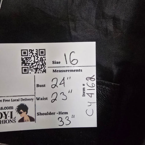 Boutique of Leathers Canada Women's Black Genuine Leather Coat Jacket Size 16