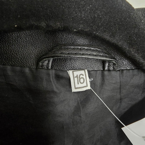 Boutique of Leathers Canada Women's Black Genuine Leather Coat Jacket Size 16