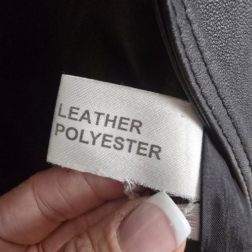 Boutique of Leathers Canada Women's Black Genuine Leather Coat Jacket Size 16