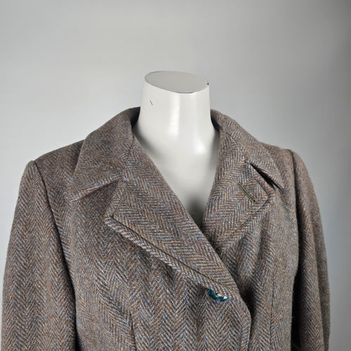 Reworked Vintage Eaton's Tweed Cropped Blazer Herringbone Canada Size M