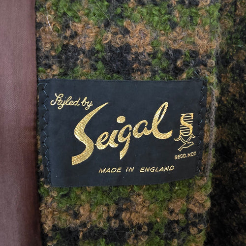 Vintage 60s 70s Seigal England Plaid Wool Coat D.H. Evans London Size M/L