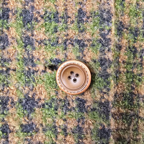Vintage 60s 70s Seigal England Plaid Wool Coat D.H. Evans London Size M/L