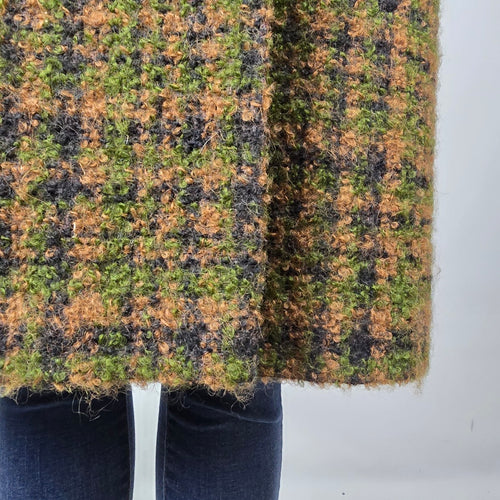 Vintage 60s 70s Seigal England Plaid Wool Coat D.H. Evans London Size M/L