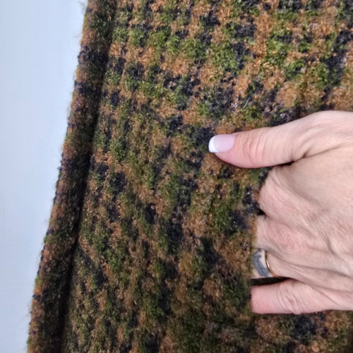 Vintage 60s 70s Seigal England Plaid Wool Coat D.H. Evans London Size M/L