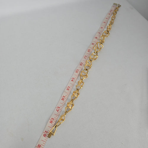 Vintage Fernando Originals F.O. Inc Sculptural Gold Necklace — Signed Designer