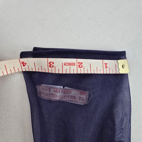 Vintage Max Mayers Sheer Navy Gloves, Size 7½