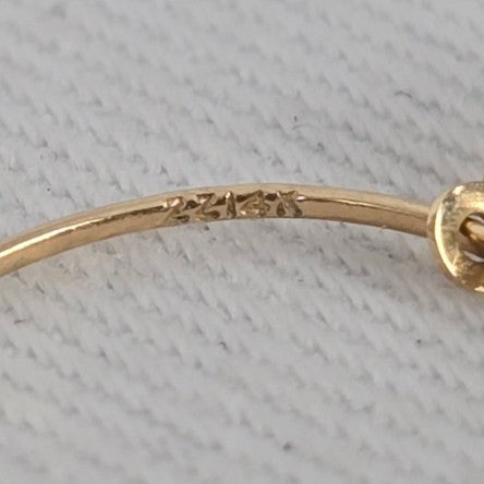 14K Gold Cross Charm Hoop Earrings Tiny Dainty Religious Endless Hoops