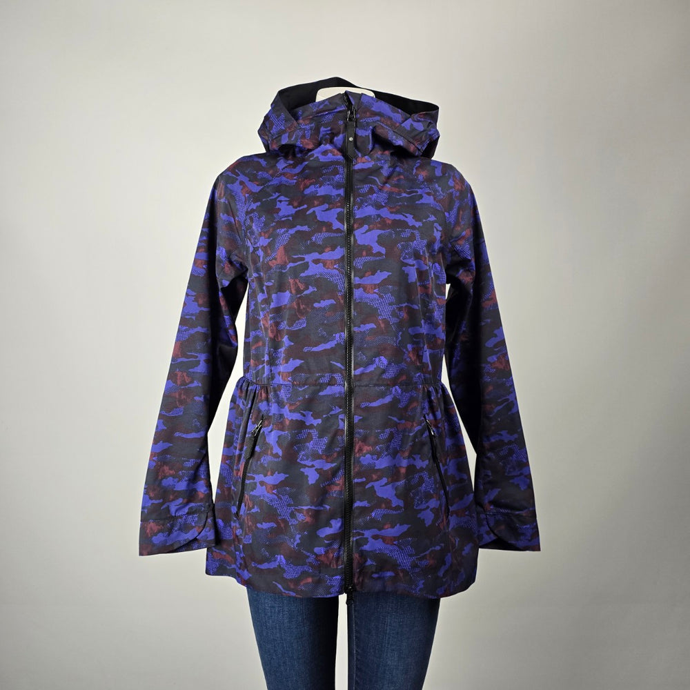 Lululemon Rain For Daze Jacket II Purple Camo Hooded Rain Jacket Women's 6