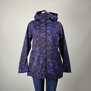 Lululemon Rain For Daze Jacket II Purple Camo Hooded Rain Jacket Women's 6