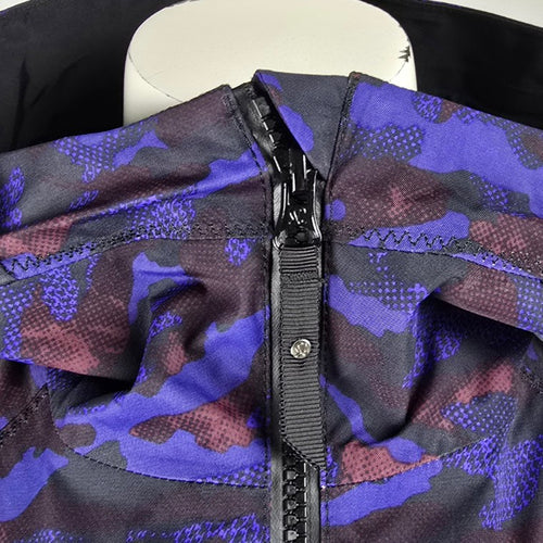 Lululemon Rain For Daze Jacket II Purple Camo Hooded Rain Jacket Women's 6