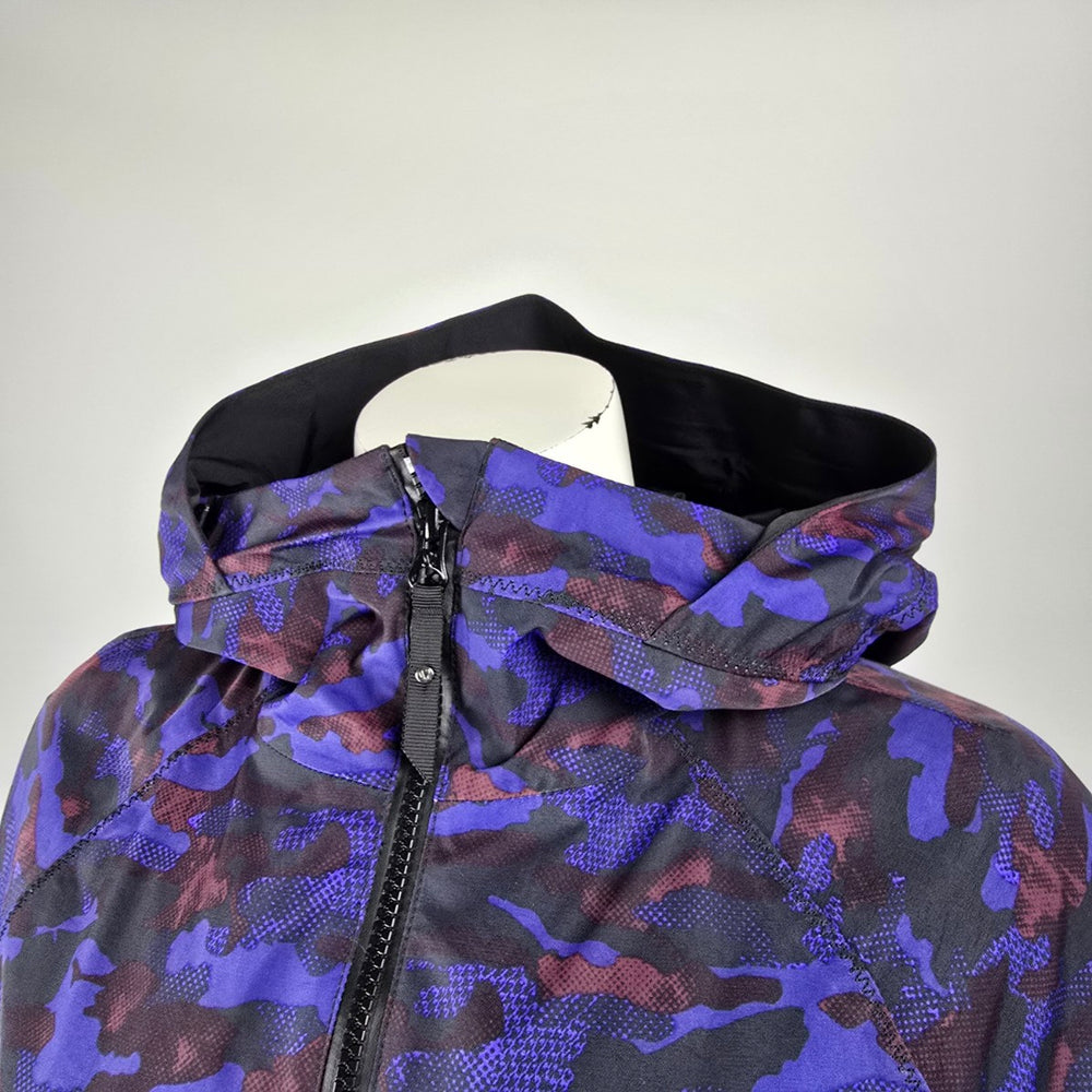 Lululemon Rain For Daze Jacket II Purple Camo Hooded Rain Jacket Women's 6