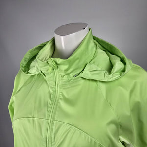 Lululemon Lime Green Hooded Lightweight Zip-Up Running Jacket Women's Size 10
